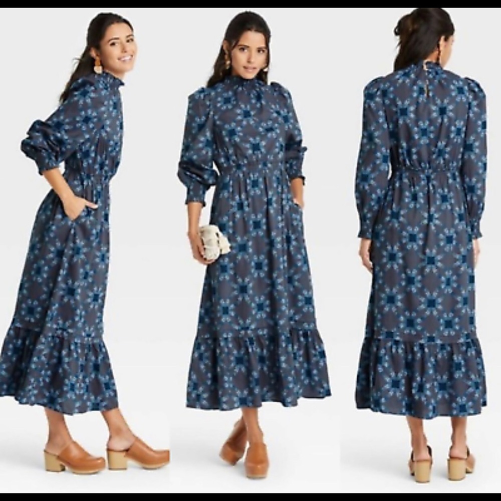 Lightweight Balloon Long-Sleeve Maxi Dress - Universal Thread Sz. L